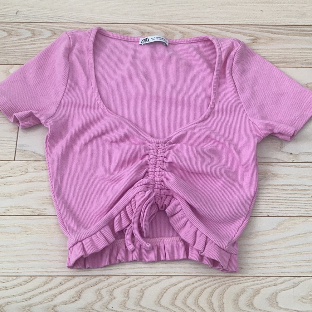 Zara Ruffle Crop Top